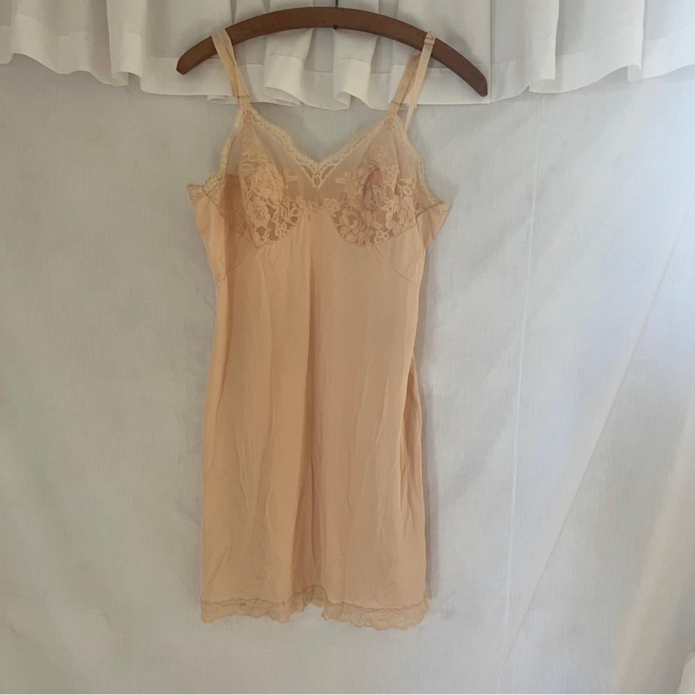 Blush pink slip dress